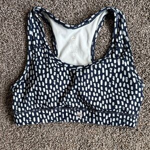 Senita Athletics Navy and baby blue Sarah sports bra